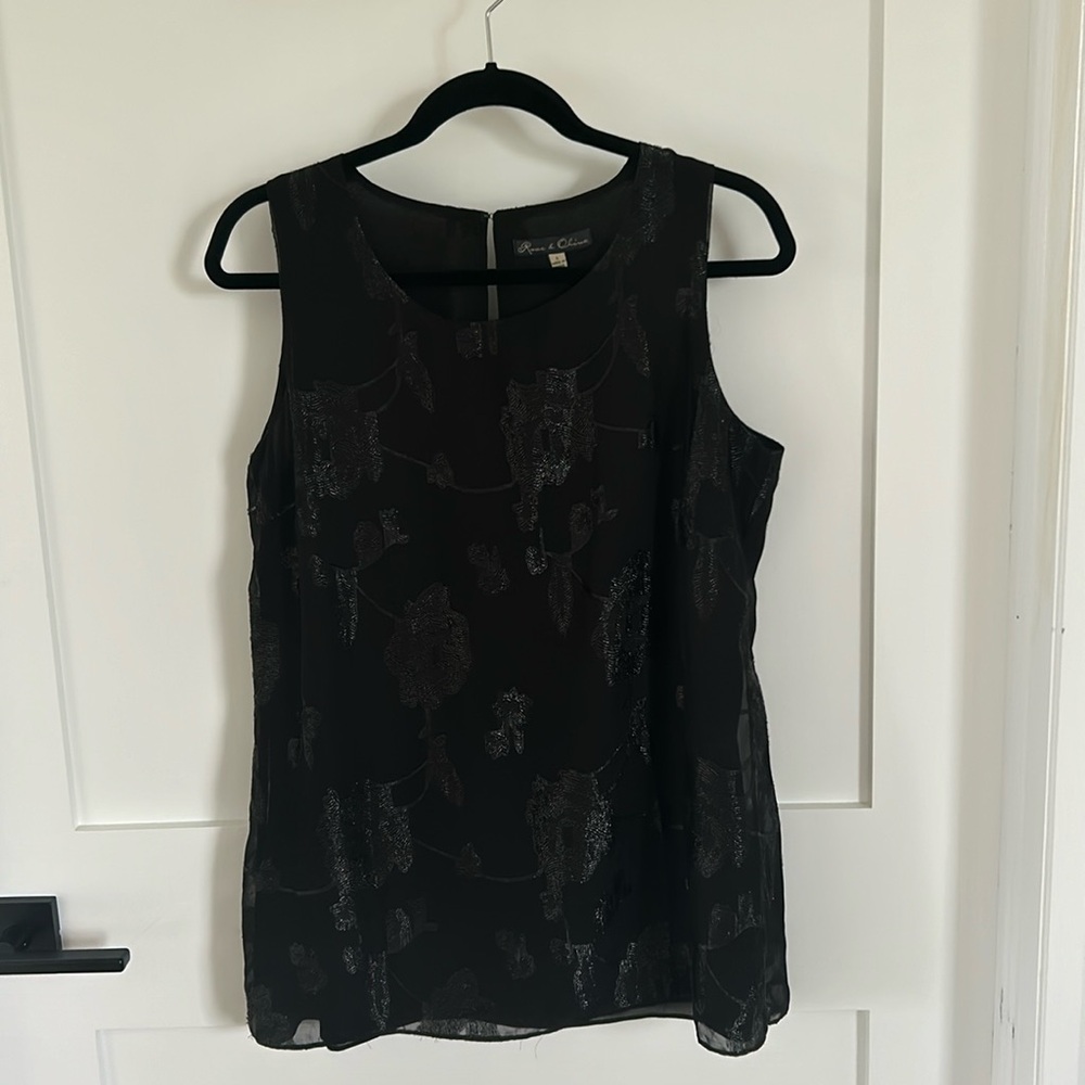 Rose & Olive day/evening sleeveless top